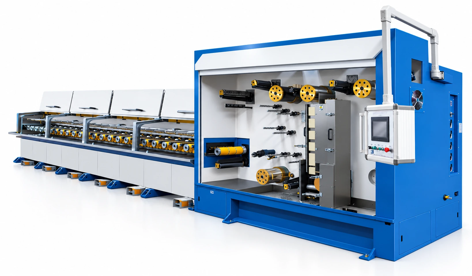 3D visualization: In-line multi-wire drawing machine with online annealer