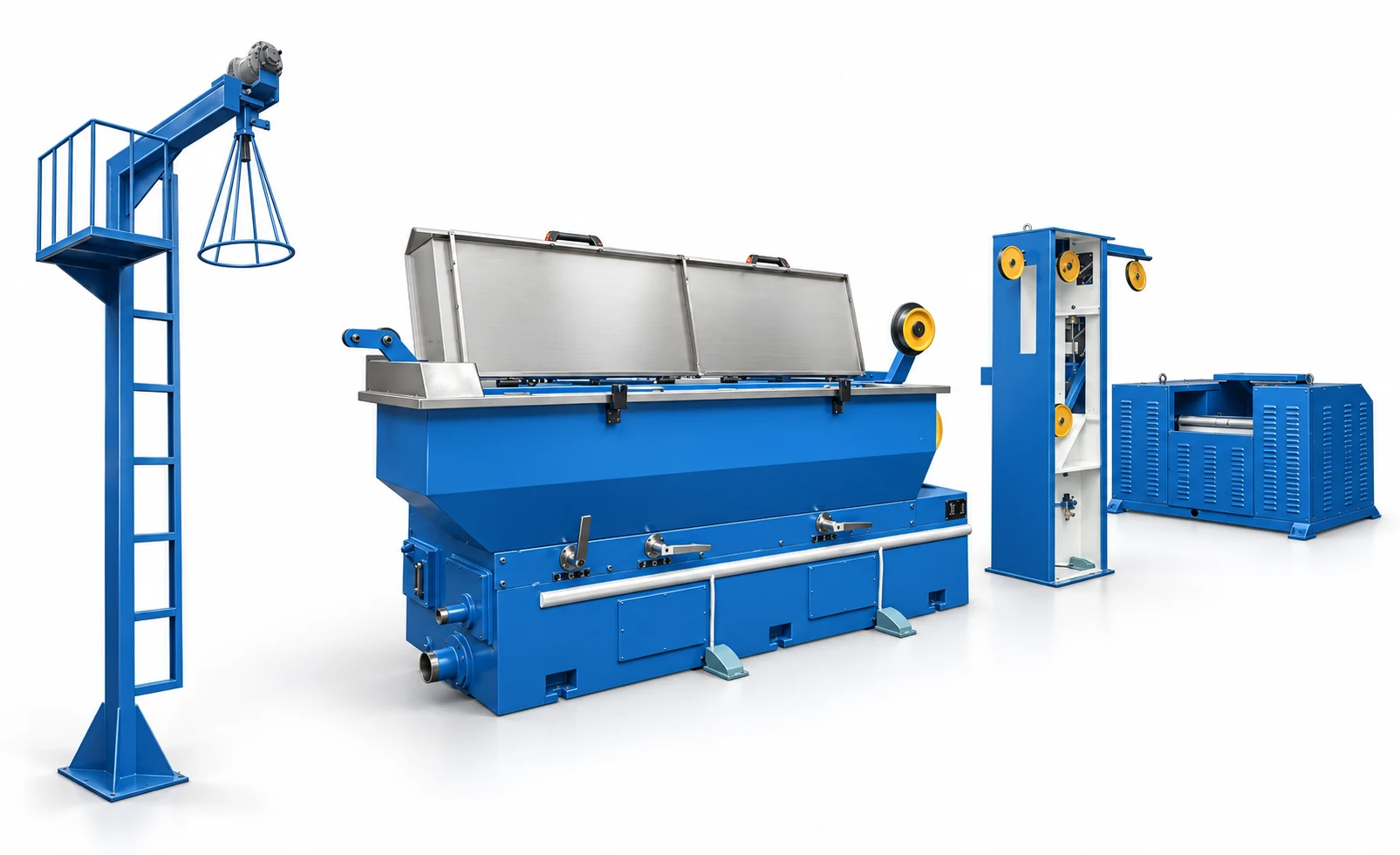 3D render of a PINYANG intermediate wire drawing machine